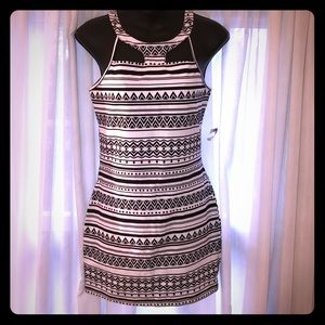 Aztec Print BodyCon Dress NWT Size L